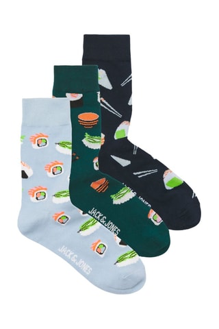 3 paires de chaussettes - Ciel et vert