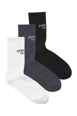 3 paires de chaussettes - Anthracite et blanc