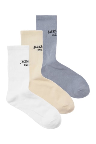 3 paires de chaussettes - Beige et blanc