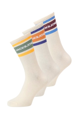 3 paires de chaussettes - Beige et orange