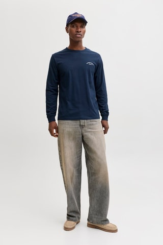 T-shirt regular en coton biologique - Bleu marine