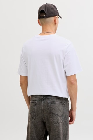 T-shirt regular en coton biologique - Blanc