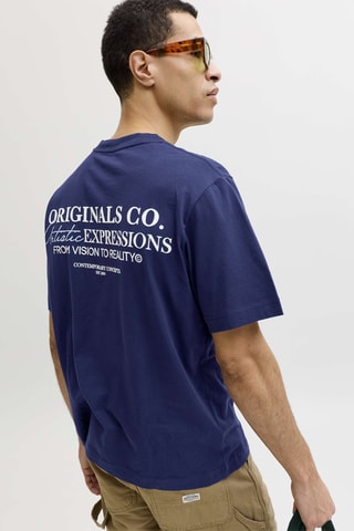 T-shirt relaxed - Bleu marine