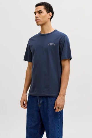 T-shirt regular en coton biologique - Bleu marine