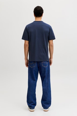 T-shirt regular en coton biologique - Bleu marine