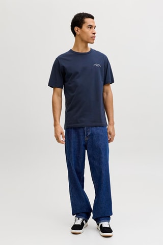 T-shirt regular en coton biologique - Bleu marine