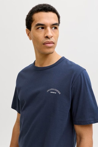 T-shirt regular en coton biologique - Bleu marine