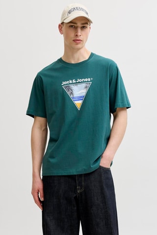 T-shirt relaxed - Bleu canard