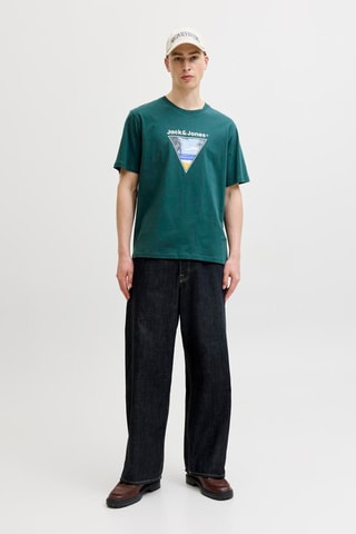 T-shirt relaxed - Bleu canard
