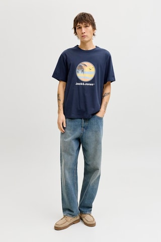 T-shirt relaxed - Bleu marine