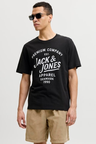 T-shirt regular en coton biologique - Noir