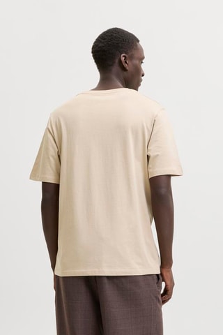 T-shirt regular en coton biologique - Beige