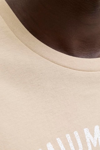 T-shirt regular en coton biologique - Beige