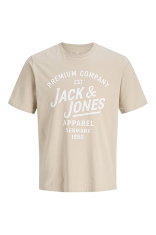 T-shirt regular en coton biologique - Beige