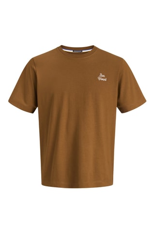 T-shirt regular en coton biologique - Marron clair