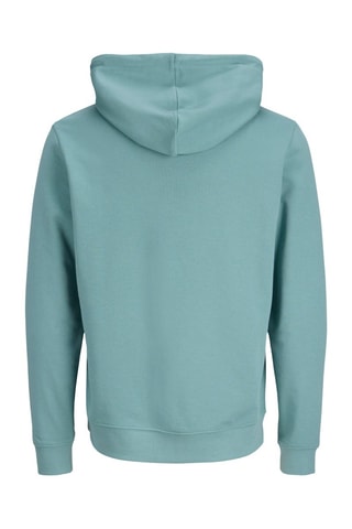 Sweat à capuche en coton biologique - Bleu-vert