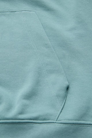 Sweat à capuche en coton biologique - Bleu-vert