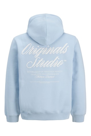 Sweat relaxed à capuche - Bleu clair