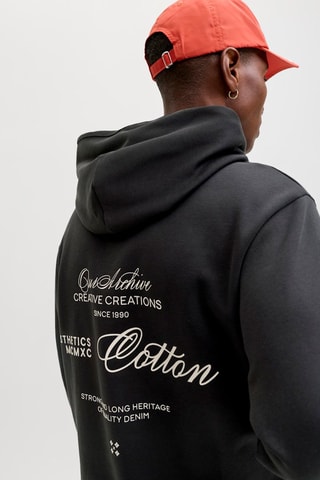 Sweat loose en coton biologique - Noir