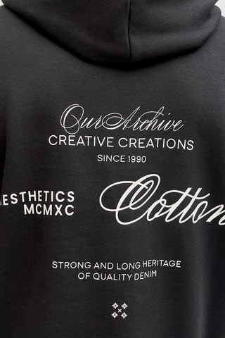 Sweat loose en coton biologique - Noir