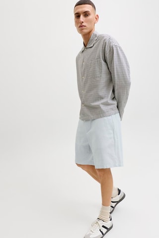 Short tapered en lin - Ciel