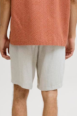 Short tapered en lin - Kaki
