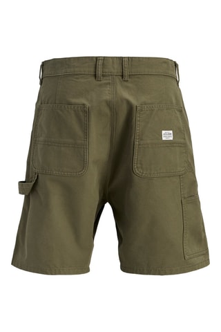 Short loose en coton biologique - Kaki