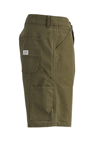 Short loose en coton biologique - Kaki
