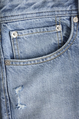 Short relaxed en jean taille haute - Bleu