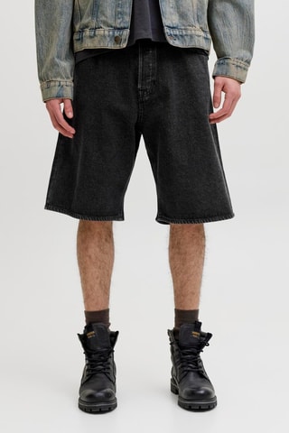 Bermuda baggy en jean - Noir