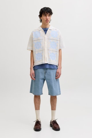 Bermuda baggy en jean - Bleu clair