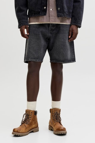 Bermuda relaxed en jean - Noir 
