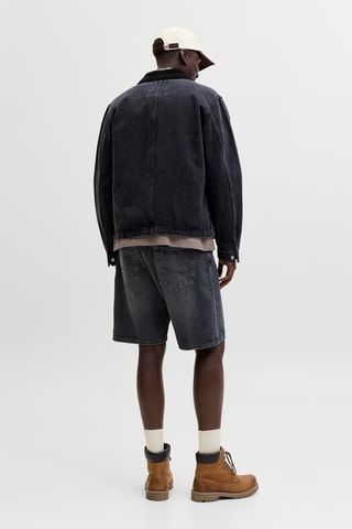 Bermuda relaxed en jean - Noir 