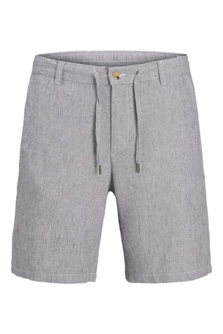 Bermuda tapered en lin - Indigo chiné