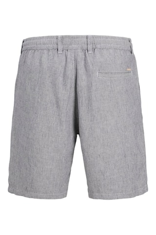 Bermuda tapered en lin - Indigo chiné