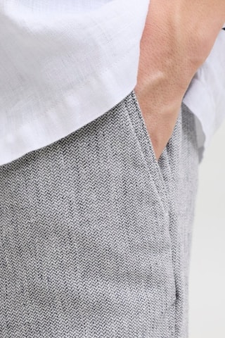 Bermuda tapered en lin - Indigo chiné
