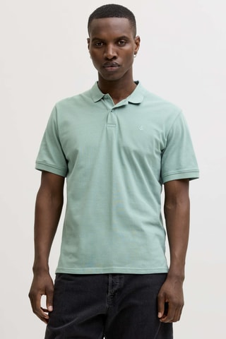 Polo slim en coton biologique - Vert menthe