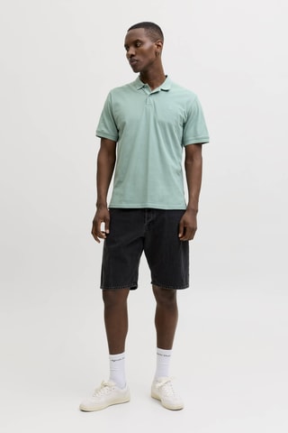 Polo slim en coton biologique - Vert menthe