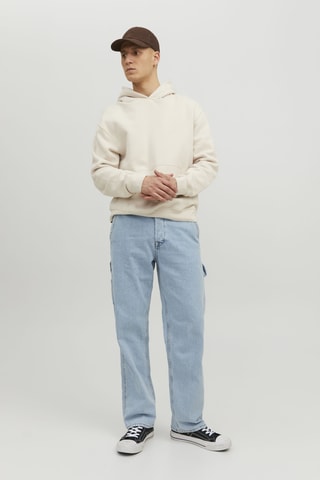 Jean loose taille haute - Ciel