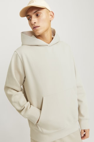 Sweat loose à capuche - Beige
