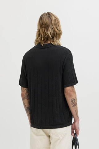 Polo relaxed en coton biologique - Noir