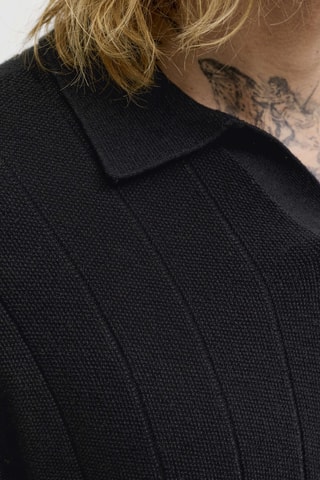Polo relaxed en coton biologique - Noir