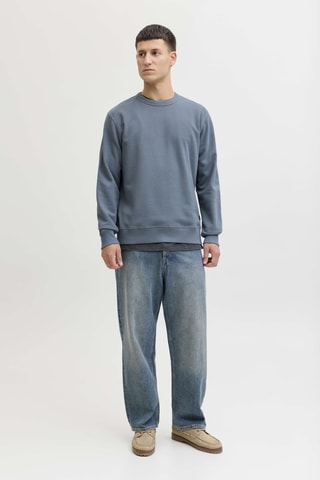 Sweat relaxed en coton biologique - Bleu gris