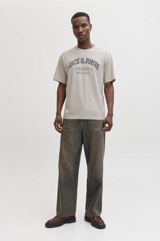 T-shirt relaxed en coton biologique - Beige