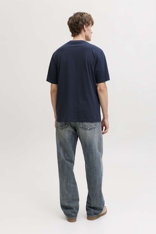 T-shirt relaxed en coton biologique - Bleu marine