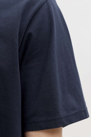 T-shirt relaxed en coton biologique - Bleu marine
