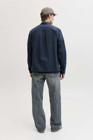 Chemise regular en lin - Bleu marine