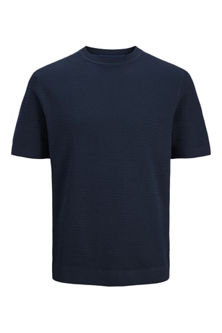 T-shirt regular en coton biologique - Bleu marine