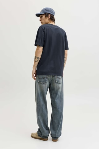 T-shirt regular en coton biologique - Bleu marine