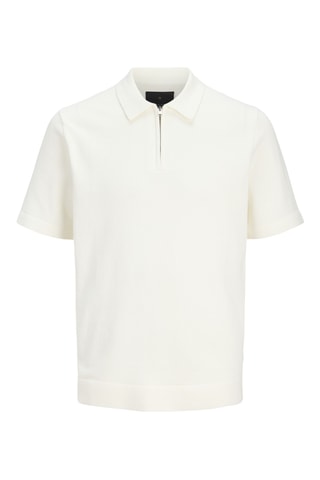 Polo regular en coton biologique - Blanc cassé